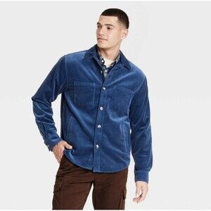 Men's Mid-Weight Corduroy Long Sleeve Button-Down Shirt Goodfellow Size 2XL